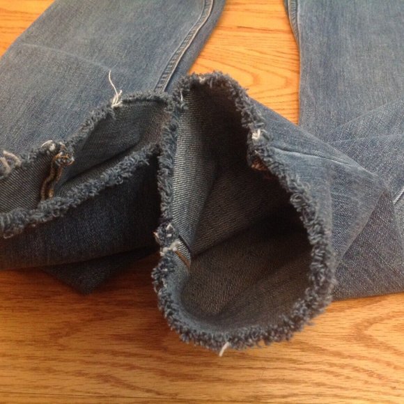 VTG Y2K EARL MID RISE JEANS BLUE COTTON DENIM WOMENS 25 28"x28.5" CROPPED USA - Picture 8 of 14